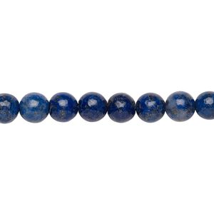 Lapis lazuli 1pkg1, round bead natural 15 inch 6-7mm