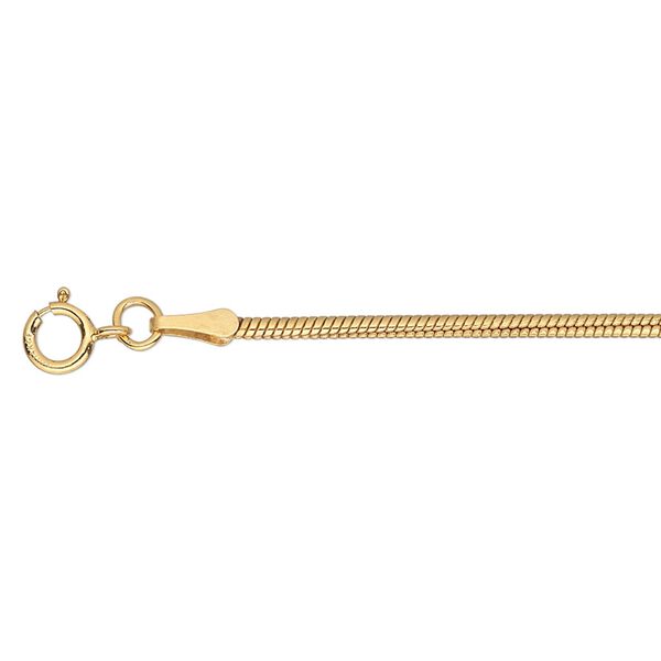 Chain, 14Kt gold-filled, 1.5mm snake, 20 inches with springring clasp. Sold individually. image number 0
