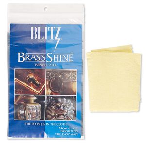 Shine cloth, Blitz® BrassShine™ Tarnish Eater, 14x11-inch rectangle. Sold individually.