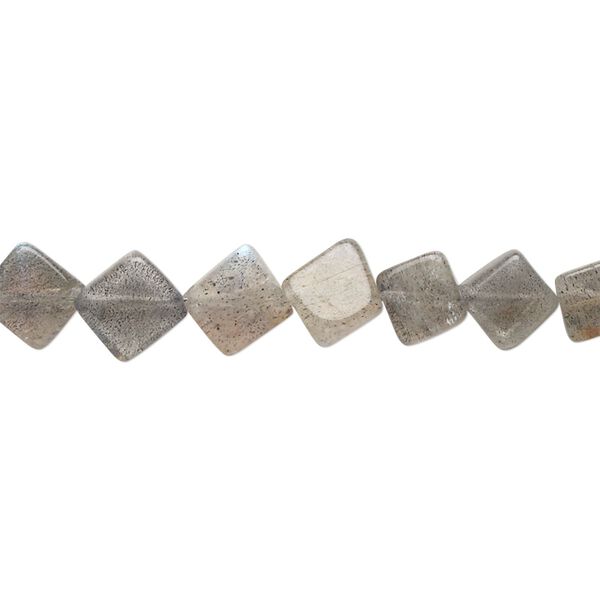 Labradorite 1pkg1, hand-cut flat diamond bead natural 13 inch 7x7mm-8x8mm image number 0