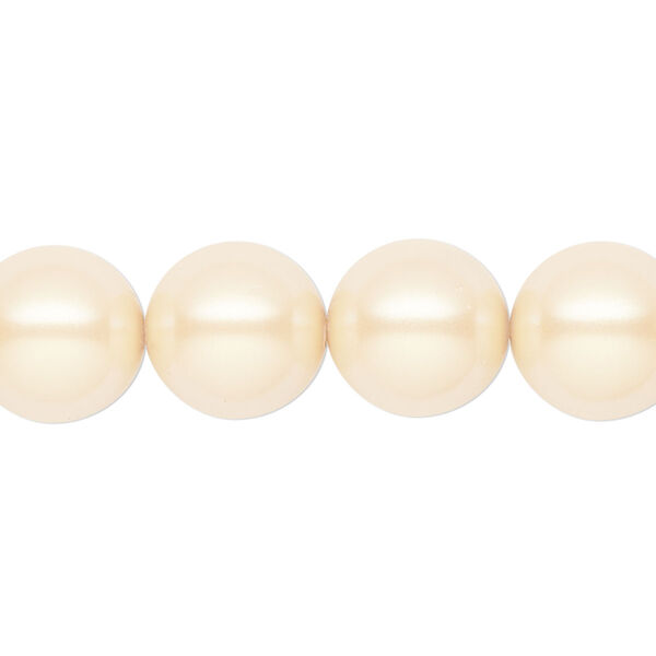 Pearl 10pk pearlescent yellow, Preciosa Czech crystal 12mm round image number 0
