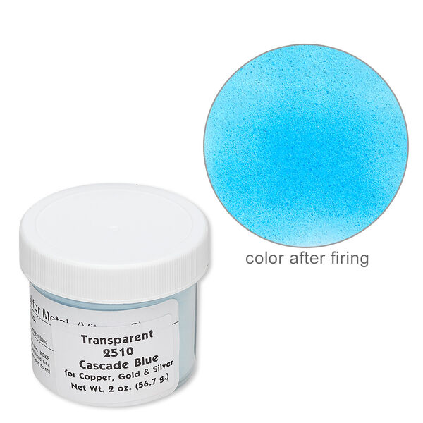 Enamel, Vitrearc©, pkg/2-ounce jar, transparent cascade blue, (2510). image number 0
