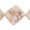 Redline marble 1pkg1, flat diamond bead natural, 15 inch 31-33mm image number 0