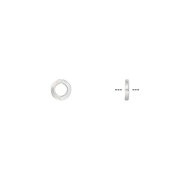 Jump ring, sterling silver, 5mm round square wire, 3mm inside diameter, 18 gauge. Sold per pkg of 50. image number 0