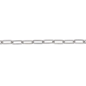 Chain 1pkg1 paperclip, 2.6mm, stainless steel 5 foot unfinished