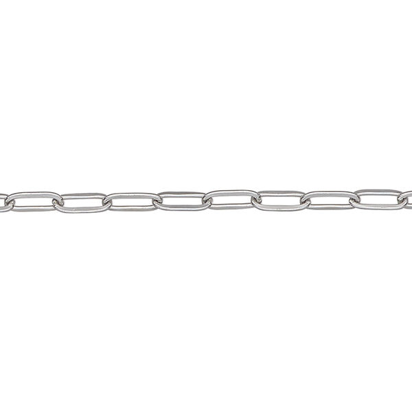Chain 1pkg1 paperclip, 2.6mm, stainless steel 5 foot unfinished image number 0