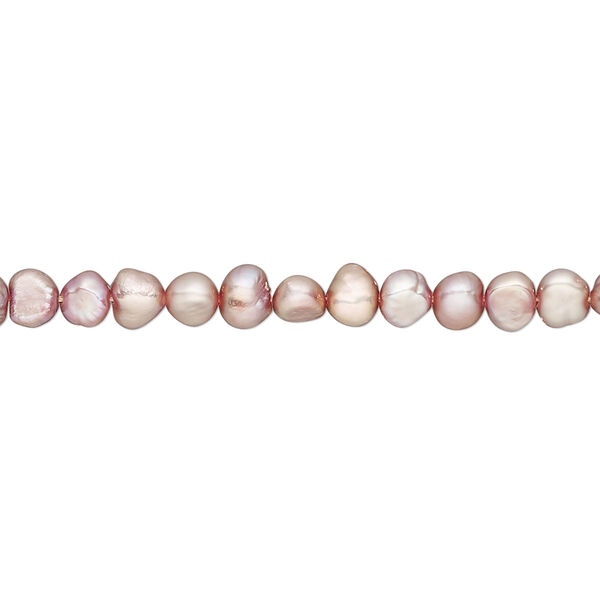 Pearl, cultured freshwater pearl (dyed), orchid, 3-4mm flat-sided potato, D grade, Mohs hardness 2-1/2 to 4. Sold per 15-inch strand, approximately 105 beads. image number 0
