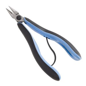 Pliers, Lindstrom® RX series, short chain-nose, steel / plastic / rubber, blue and black, 5-3/4 inches. Sold individually.