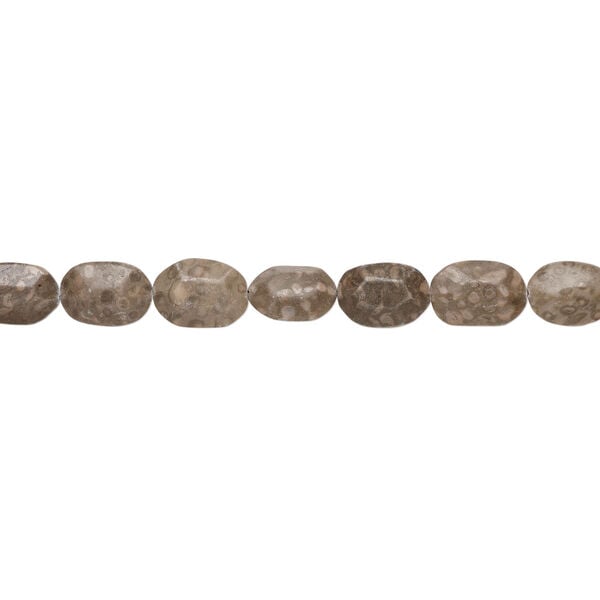 Brown marble 1pkg1, faceted puffed oval bead natural, 15.5-16 inch 28x20mm-31x22mm image number 1