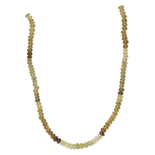 Grossularite garnet 1pkg1, hand-cut rondelle bead natural B+ grade, 13 inch 6x3mm-7x4mm image number 0