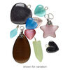 Pendant and drop mix, cat's eye glass (fiber optic glass) and silver-finished steel, mixed colors, 10x8mm-38x25mm mixed shape. Sold per pkg of 10. image number 1