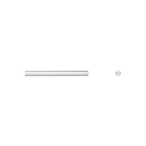 Bead, sterling silver, 19x1.5mm straight tube. Sold per 1-troy ounce pkg, approximately 120 beads.