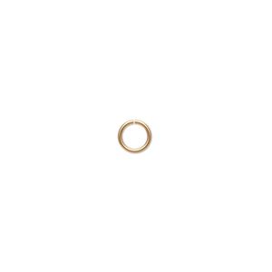 Jump ring, 14Kt gold-filled, 5.5mm round, 4.2mm inside diameter, 22 gauge. Sold per pkg of 20.