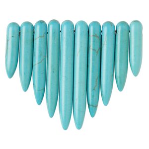 Magnesite 1pkg10, spike fan focal graduated 20x5mm-39x5mm