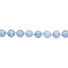 Bead, glass 1pkg8, multicolored, 14mm round with hand-painted flower. image number 1