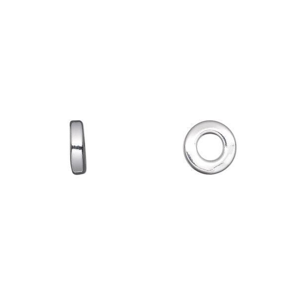 Jump ring, sterling silver, 8mm soldered round square wire, 3.8mm inside diameter, 12 gauge. Sold per pkg of 4. image number 0
