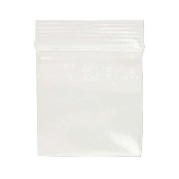 Bag, Tite-Lip™, oxo-biodegradable plastic, clear, 1x1-inch top zip. Sold per pkg of 1,000. image number 1