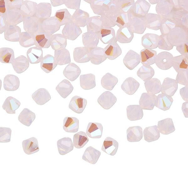 Bead 1440pk rose water opal shimmer, Swarovski® 4mm XILION bicone 5328 image number 0