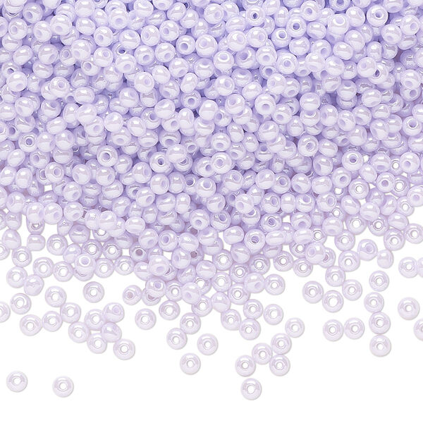 Seed bead, Preciosa Ornela Czech glass, pkg/500g, #11 rocaille, opaque luster lilac, (28420). image number 0