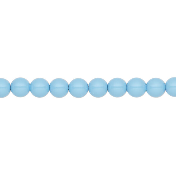 Pearl 500pk aqua blue, Preciosa Czech crystal 5mm round image number 0
