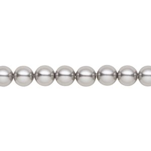 Pearl 500pk grey, Crystal Passions® 6mm round 5810