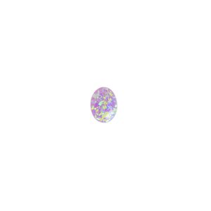 Cabochon, "opal" (silica and epoxy) (man-made), lavender, 8x6mm calibrated oval. Sold individually.