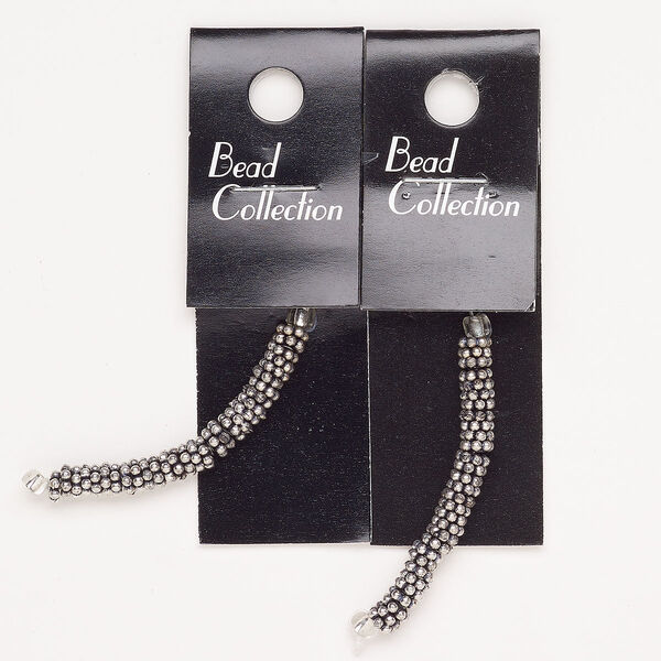 Bead brass 60pk 5x1mm-5x2mm rondelle, antique silver finish image number 0