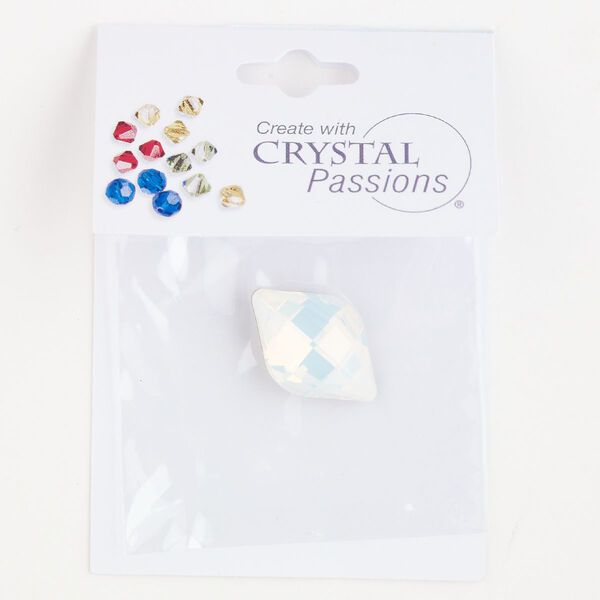 Fancy stone 1pk white opal foil back, Crystal Passions® 23x15mm lemon 4230 image number 0
