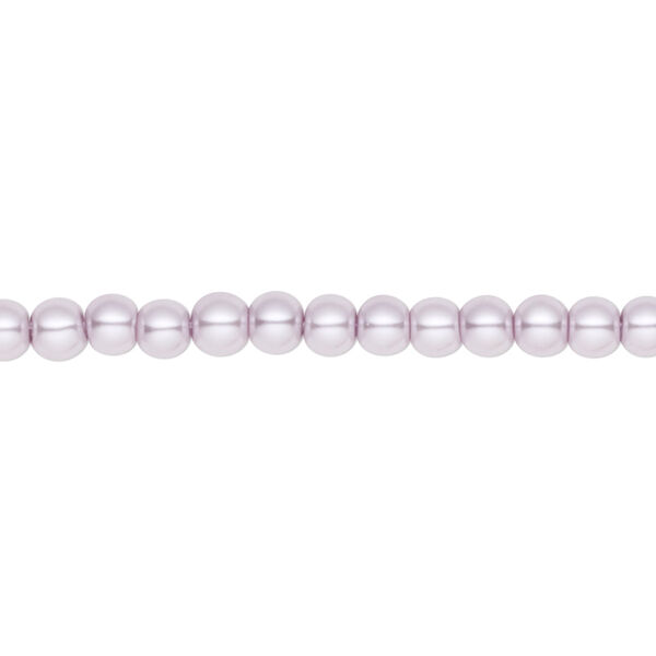 Bead, crystal pearl, lilac, 4mm round. Sold per pkg of (2) 15-1/2" to 16" strands, approximately 200 beads. image number 0
