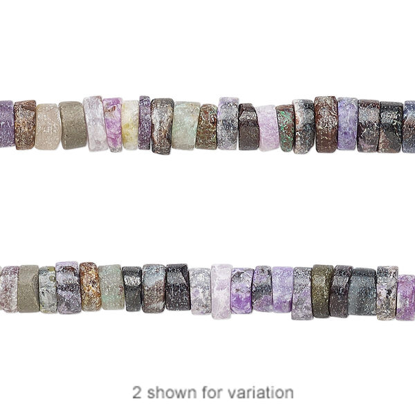 Sugilite 1pkg1, hand-cut rondelle bead natural B- grade, 8 inch 4x1mm-5x2mm image number 0