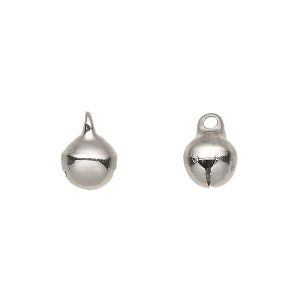 Bell, stainless steel, 8mm round with clapper. Sold per pkg of 10. image number 0