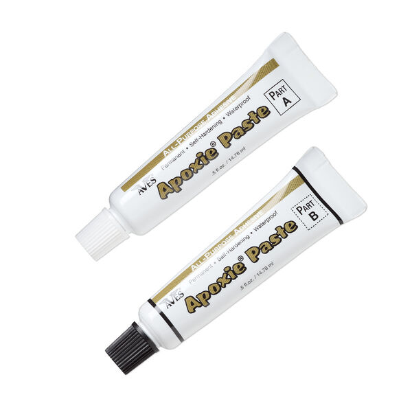 Adhesive, Apoxie® Paste, 2-part epoxy, khaki. Sold per 1-ounce pkg. image number 0