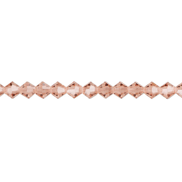 Bead 720pk rose peach, Preciosa Czech crystal 4mm bicone image number 0