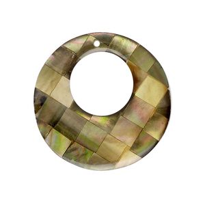 Focal, black lip shell / gold lip shell / mother-of-pearl shell (assembled), 30-31mm single-sided go-go, Mohs hardness 3-1/2. Sold individually.