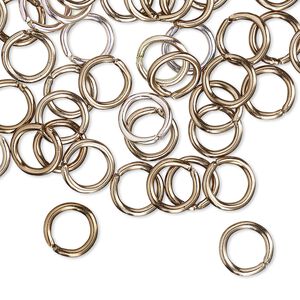 Jump ring, anodized aluminum, bronze, 8mm round, 5.4mm inside diameter, 16 gauge. Sold per pkg of 100.