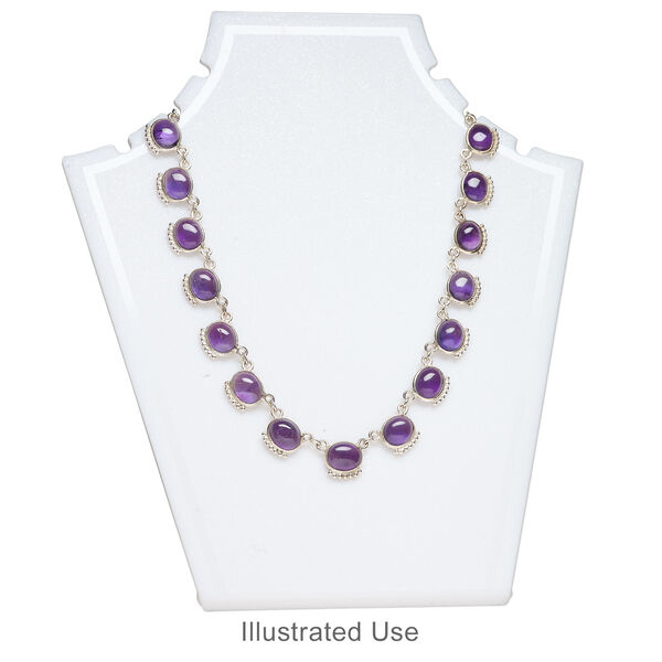 Display, chain and necklace, acrylic, white, 7-3/4 x 6-3/4 x 4 inches. Sold per pkg of 2. image number 2