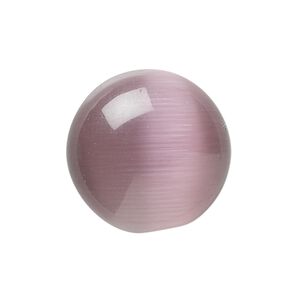 Cabochon, cat's eye glass (fiber optic glass), purple, 8mm calibrated round, quality grade. Sold per pkg of 10.