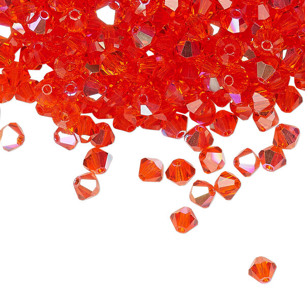Bead 48pk hyacinth AB, Preciosa Czech crystal 4mm bicone image number 0