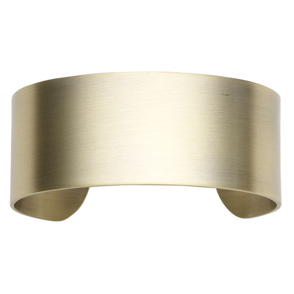Bracelet component, cuff, antique gold-plated steel, 1-inch wide, 6-1/2 inches. Sold individually. image number 0