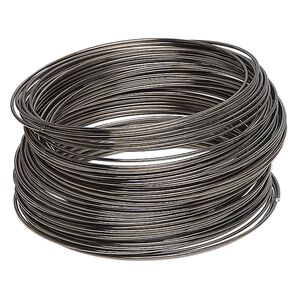 Memory wire, gunmetal-plated high carbon steel, 1-3/4 inch bracelet, 0.7mm thick. Sold per 1-ounce pkg, approximately 60 loops.