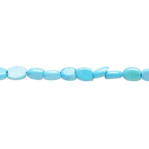 Magnesite 1pkg1, flat oval bead 15.5-16 inch 6x4mm