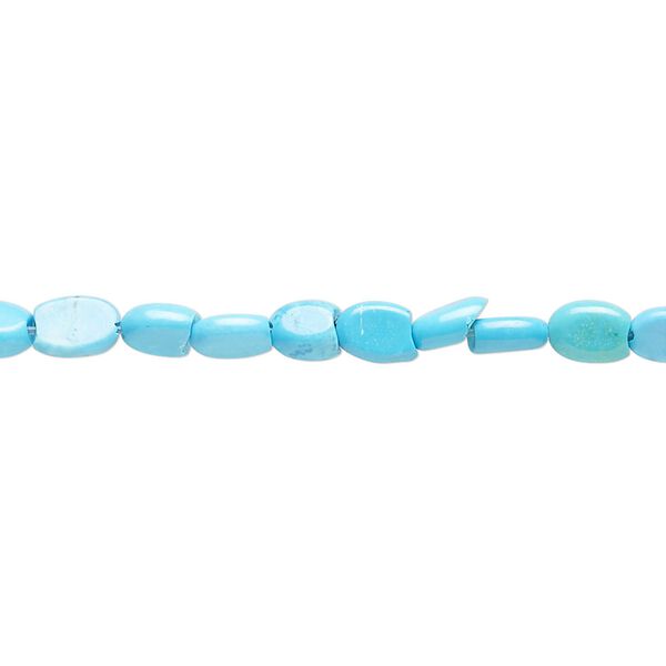 Magnesite 1pkg1, flat oval bead 15.5-16 inch 6x4mm image number 0