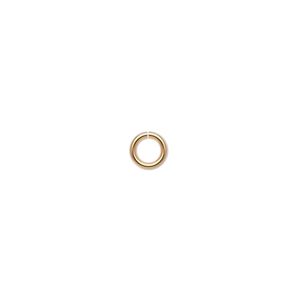 Jump ring, 14Kt gold-filled, 5.5mm round, 3.5mm inside diameter, 18 gauge. Sold per pkg of 20.