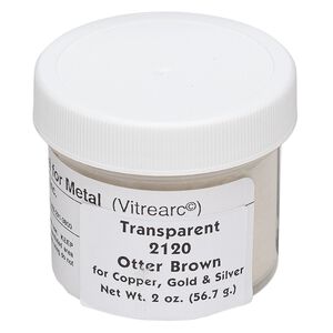 Enamel, Vitrearc©, pkg/2-ounce jar, transparent otter brown, (2120).
