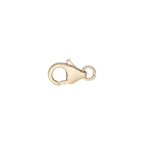 Clasp lobster claw 1pkg1 14Kt gold-filled, 12x8mm / 4.5mm jump ring, 1-strand