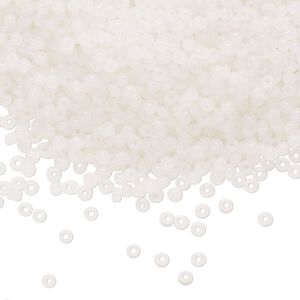 Seed bead, Preciosa Ornela Czech glass, pkg/50g, #11 rocaille, opaque alabaster, (02090).