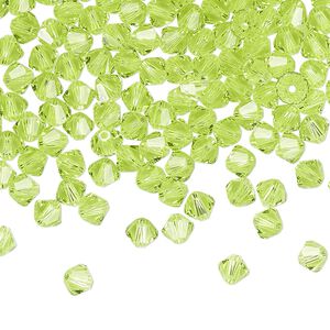 Bead 1440pk citrus green, Swarovski® 4mm XILION bicone 5328