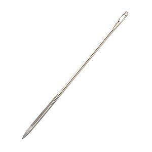 Needle, John James, nickel-plated steel, #1 with 1.46mm eye width, 1-7/8 inches. Sold per pkg of 25.