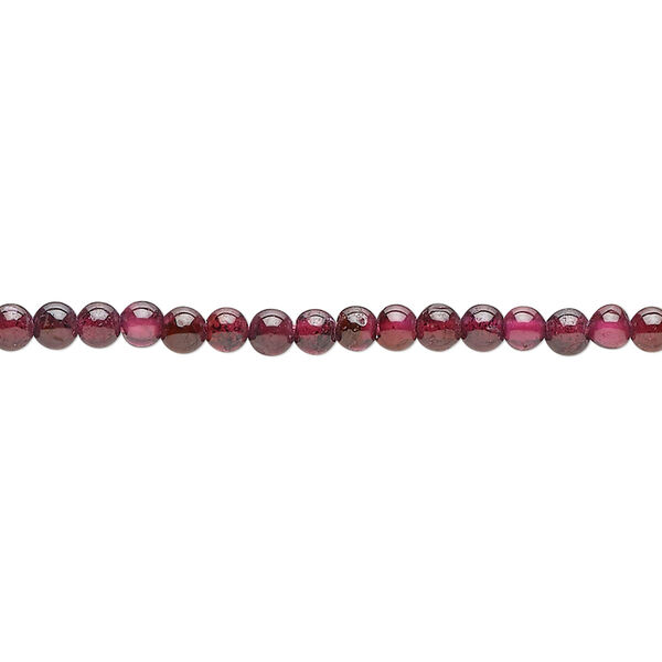 Garnet 1pkg1, hand-cut round bead C grade, 15.5-16 inch 2-4mm image number 0