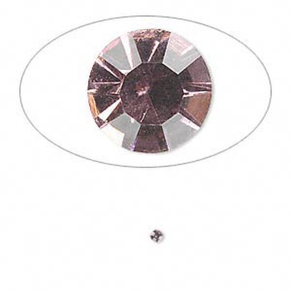 Chaton, glass rhinestone, light amethyst purple, foil back, 1.8-1.9mm faceted round, PP12. Sold per pkg of 72. image number 0